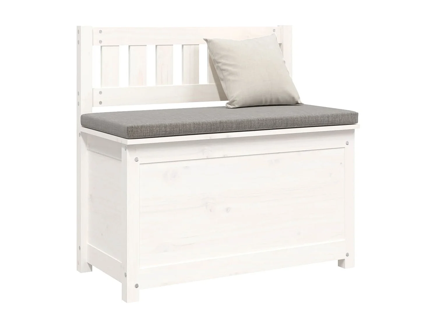 Banco Blanco 80x41x77 cm Madera maciza de pino