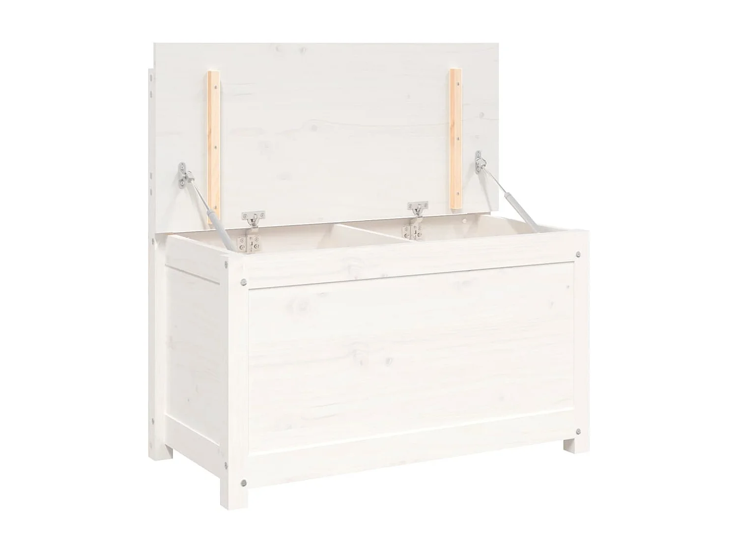 Banc Blanc 80x41x77 cm Bois de pin massif