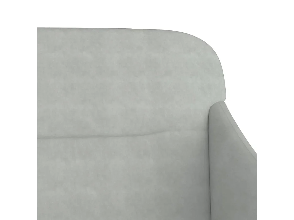 Panca Grigio Chiaro 110x76x80 cm Velluto
