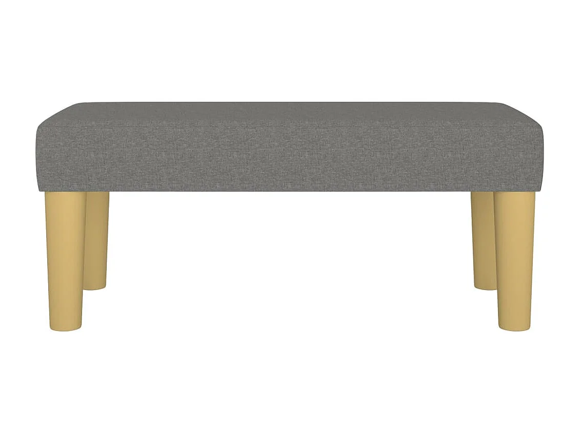 Banco Cinza Escuro 70x30x30 cm Tecido