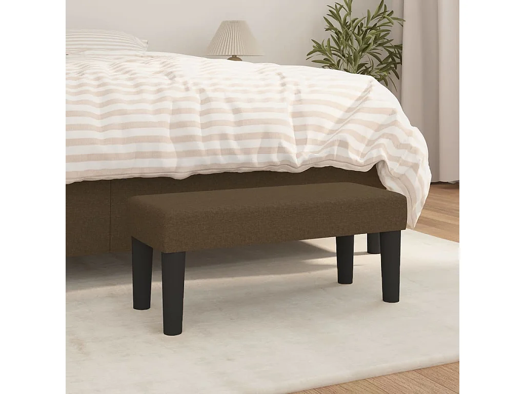 Banc Marron foncé 70x30x30 cm Tissu