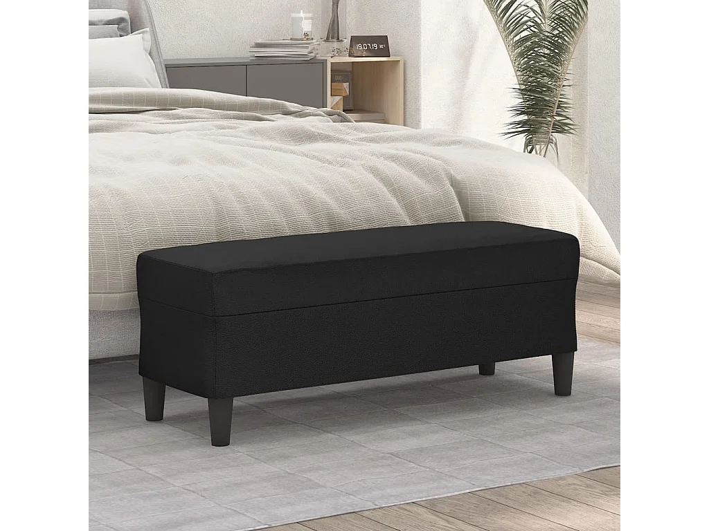 Banc Noir 100x35x41 cm Similicuir