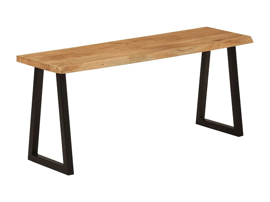 Banc avec bord vivant 105 cm bois d'acacia massif
