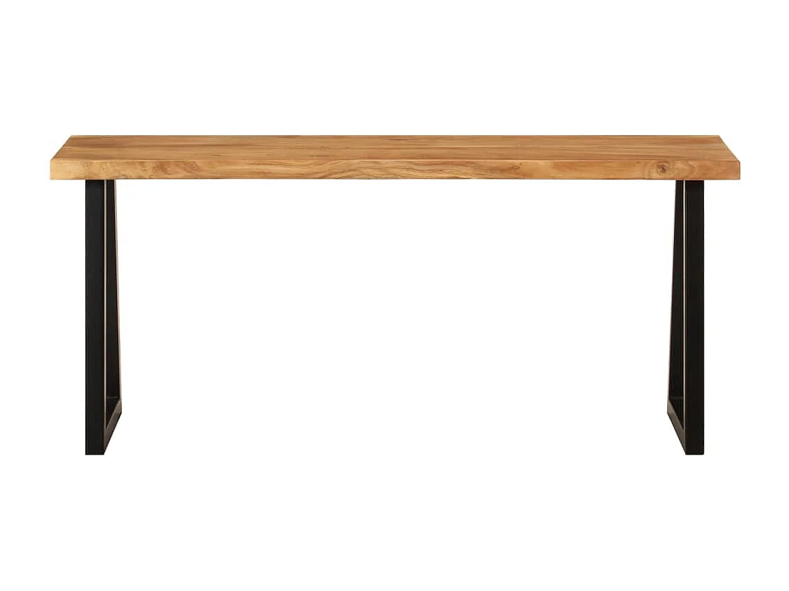 Banc avec bord vivant 105 cm bois d'acacia massif