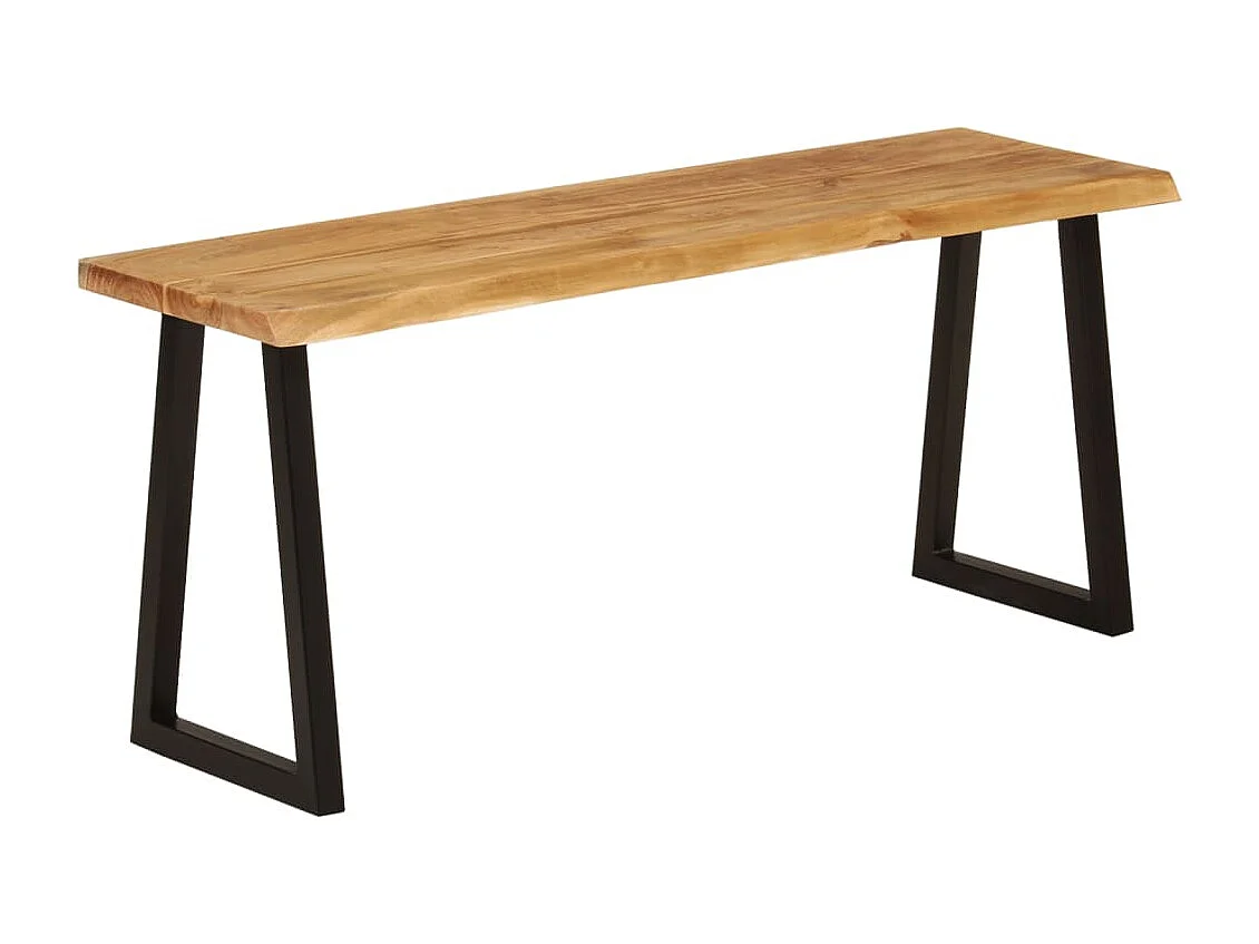 Banc avec bord vivant 105 cm bois d'acacia massif