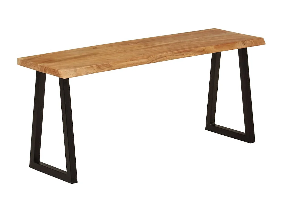Banc avec bord vivant 105 cm bois d'acacia massif