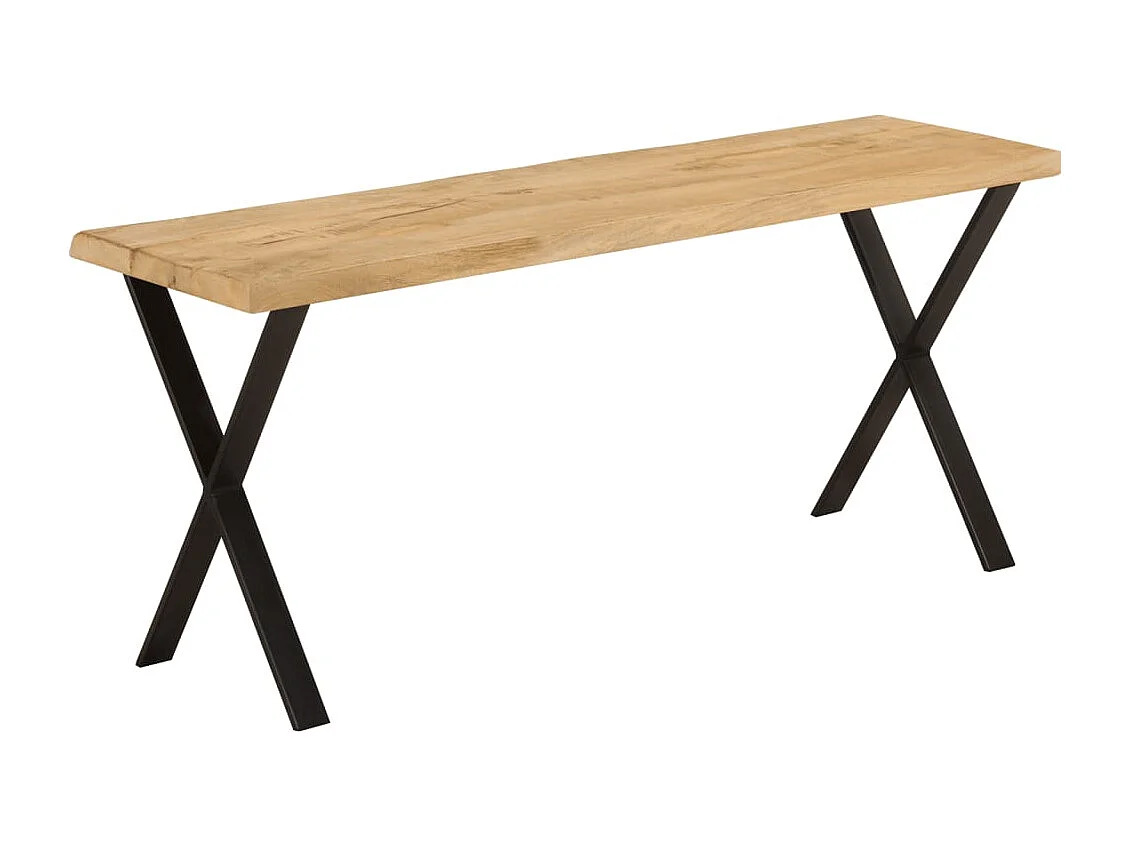 Banc avec bord vivant 105 cm bois de manguier massif