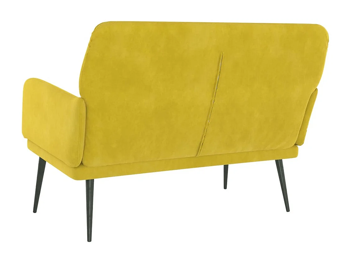 Banc Jaune 108x79x79 cm Velours