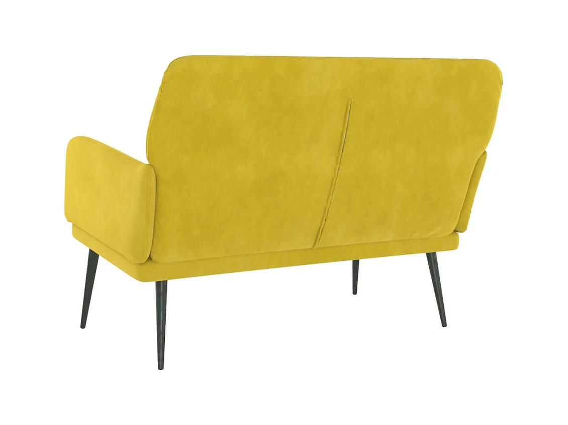 Panchina Gialla 108x79x79 cm Velluto