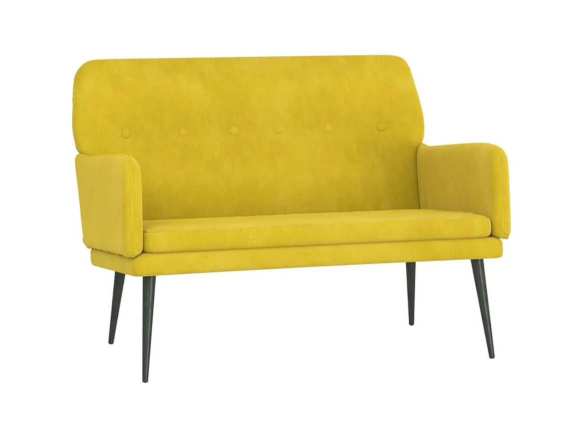 Panchina Gialla 108x79x79 cm Velluto