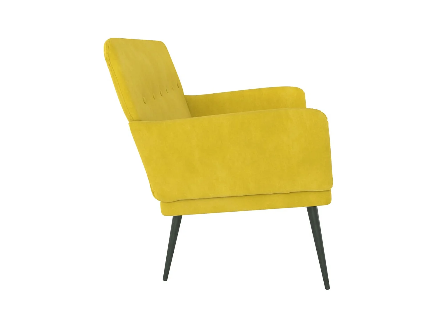 Panchina Gialla 108x79x79 cm Velluto