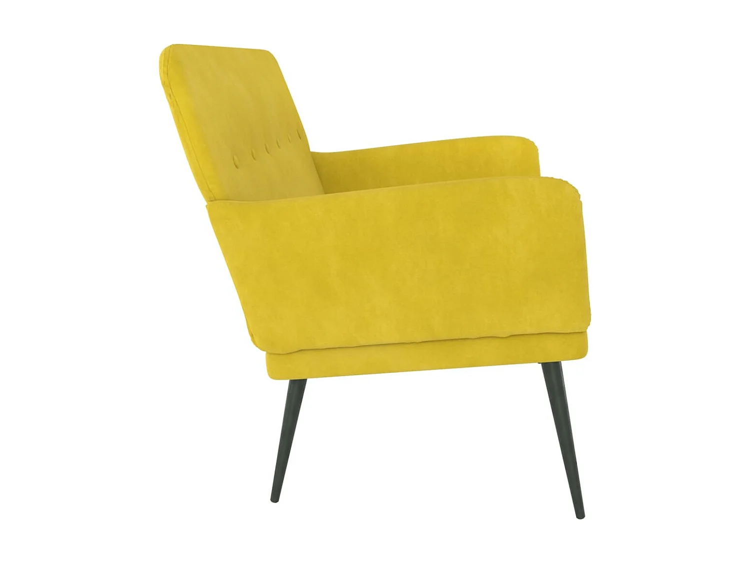 Banc Jaune 108x79x79 cm Velours