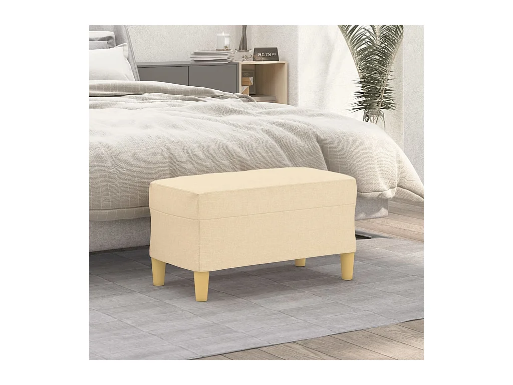 Banc Crème 70x35x41 cm Tissu