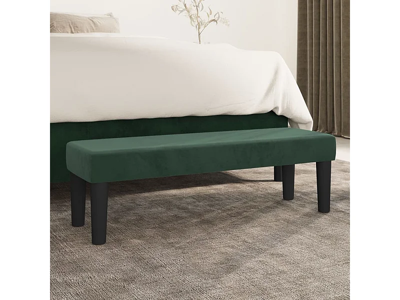 Banco Verde escuro 100x30x30 cm Veludo