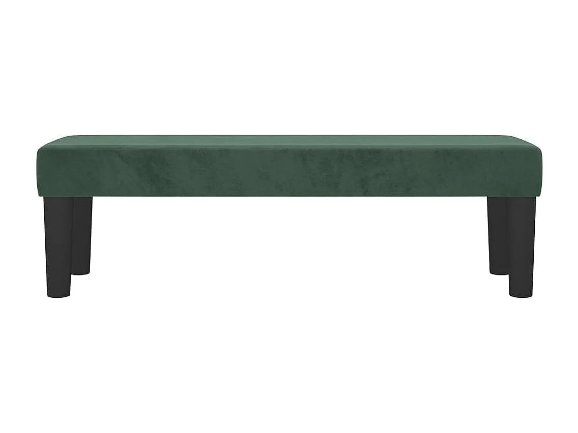 Banc Vert foncé 100x30x30 cm Velours