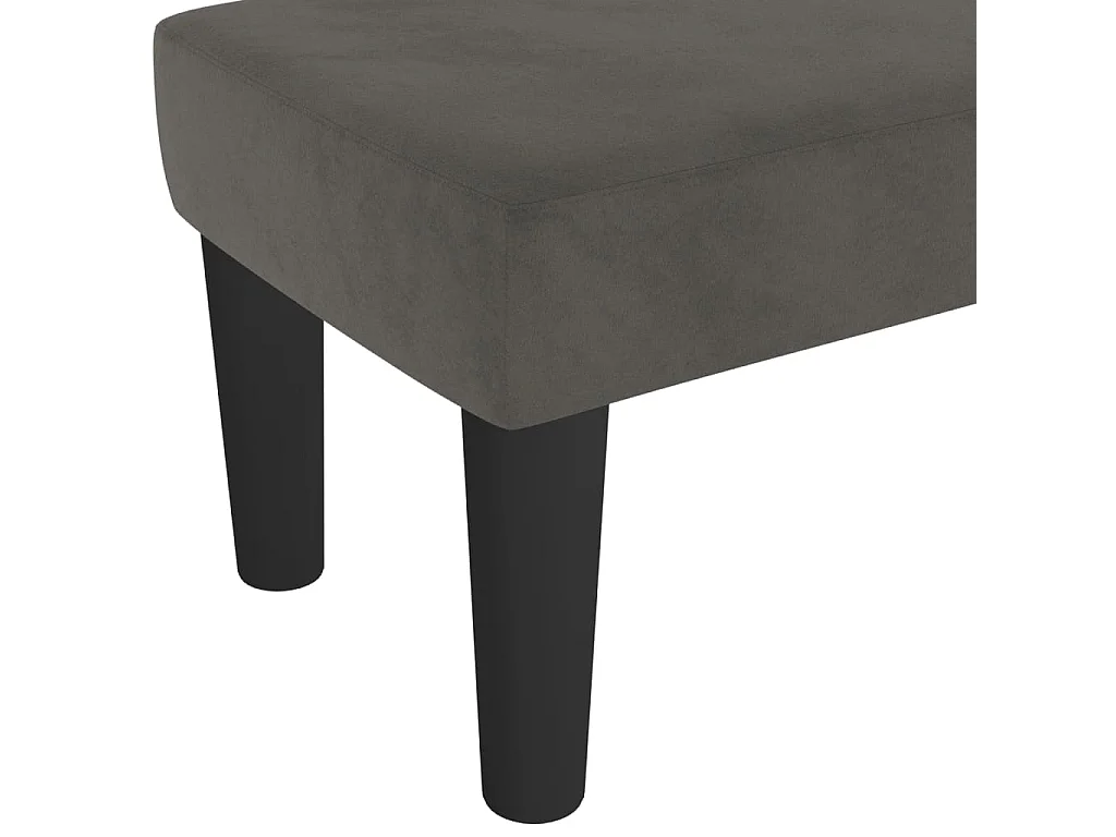 Panca Grigio Scuro 70x30x30 cm Velluto