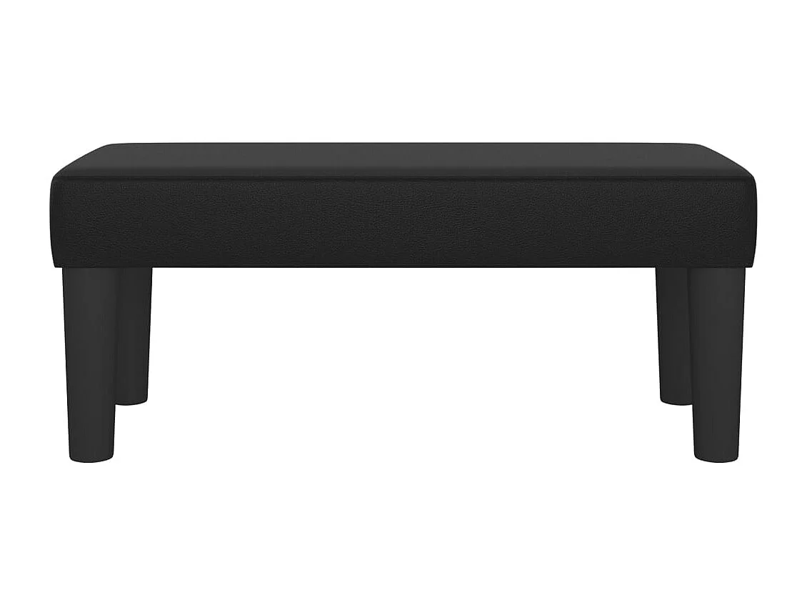 Banco preto 70x30x30 cm couro sintético