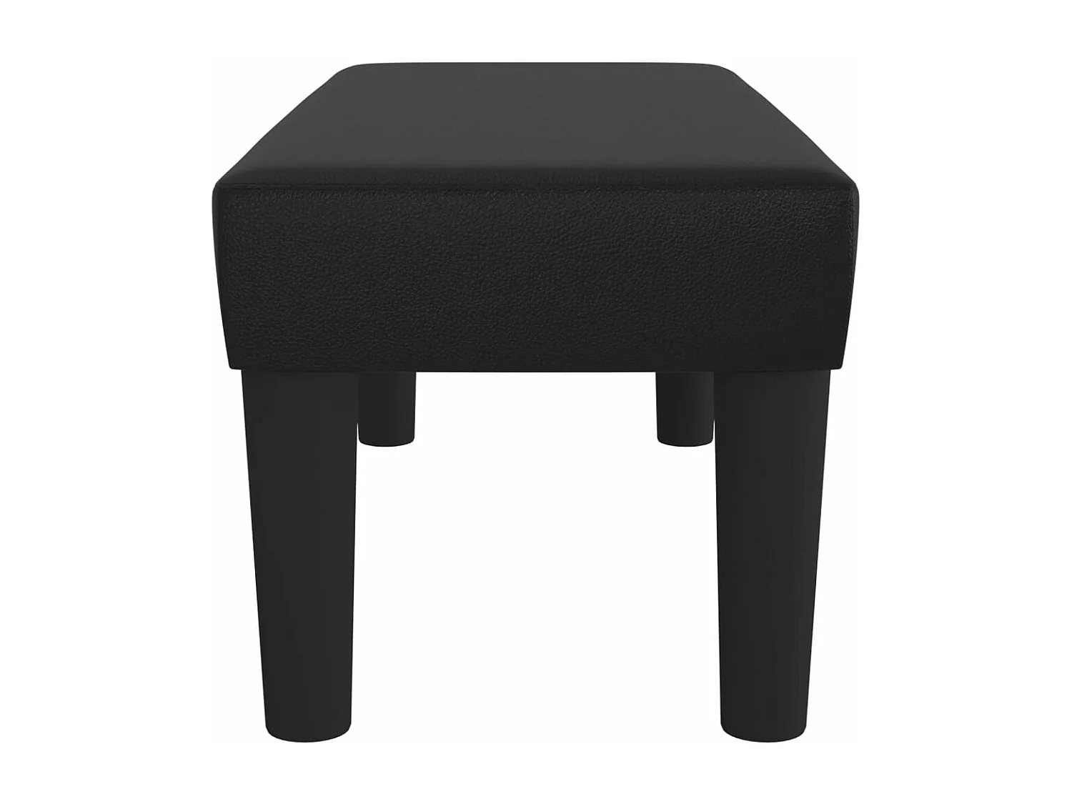 Banco preto 70x30x30 cm couro sintético
