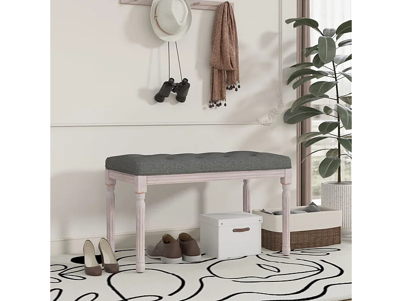 Bank Donkergrijs 80x40x49 cm Stof