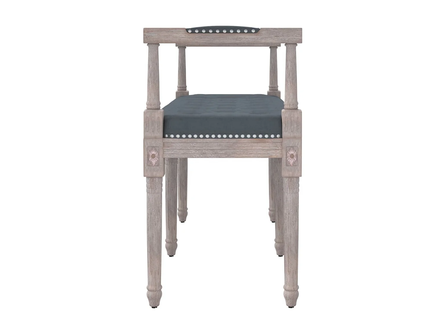 Banc Gris foncé 110x40x70 cm Velours
