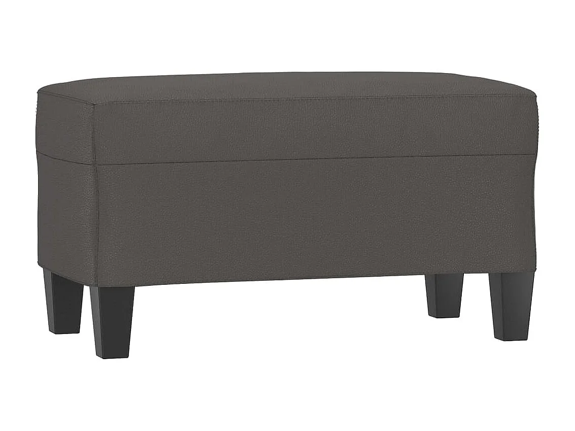 Banco cinza 70x35x41 cm couro sintético