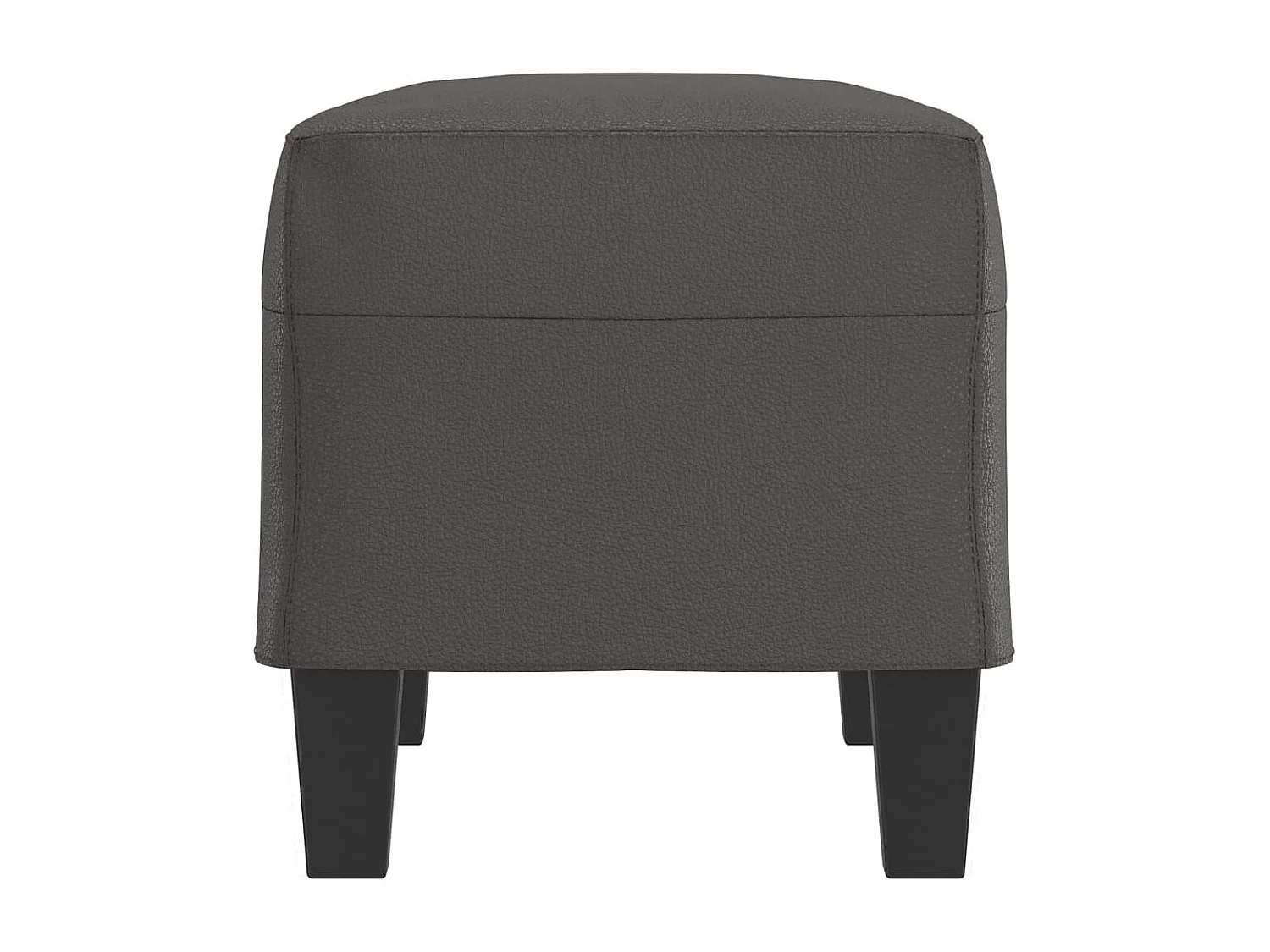 Banco cinza 70x35x41 cm couro sintético