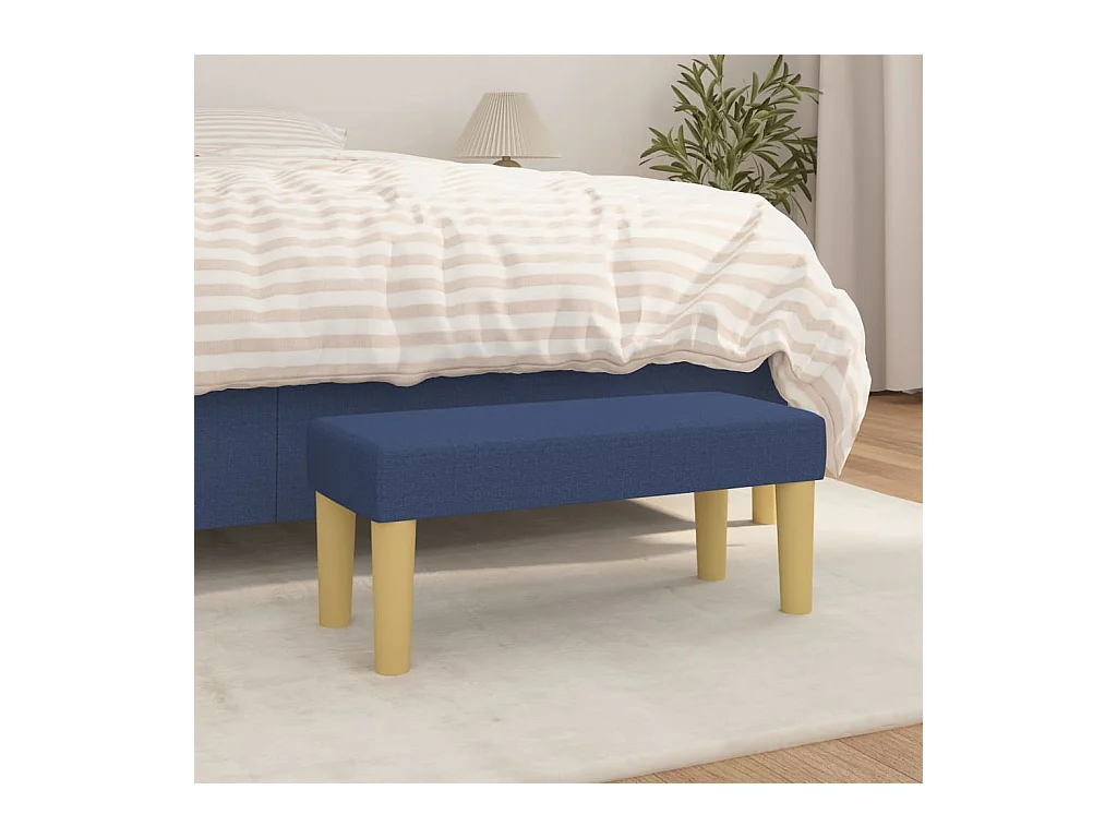 Banc Bleu 70x30x30 cm Tissu