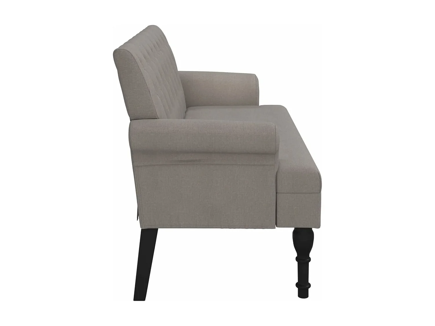 Panca con schienale tessuto 120x62x75,5 cm tortora