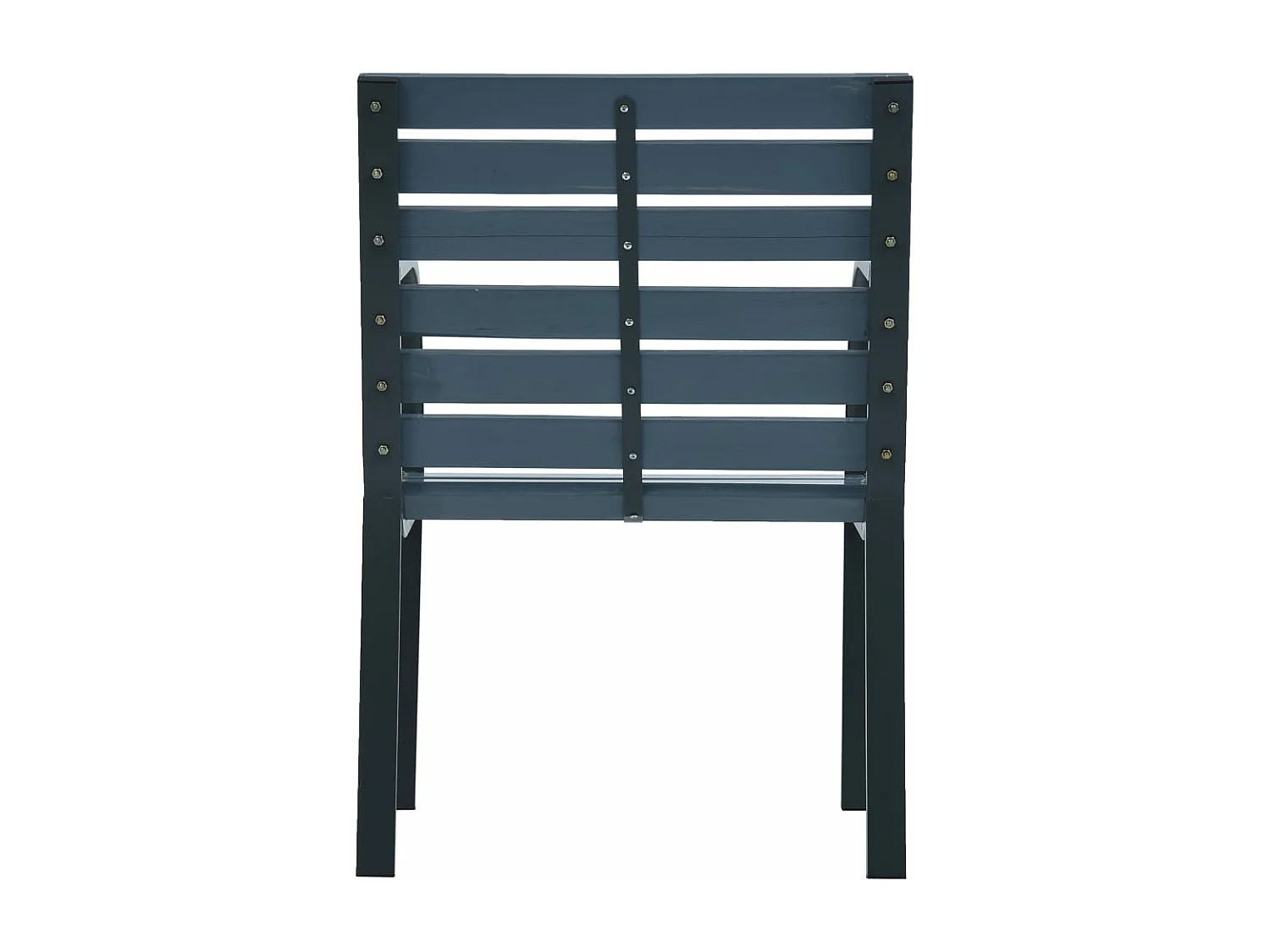 Chaises de jardin lot de 2 sapin massif acier enduit de poudre