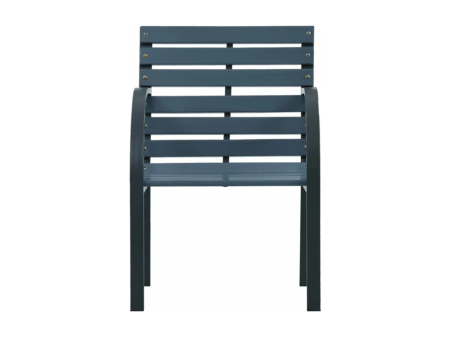 Chaises de jardin lot de 2 sapin massif acier enduit de poudre