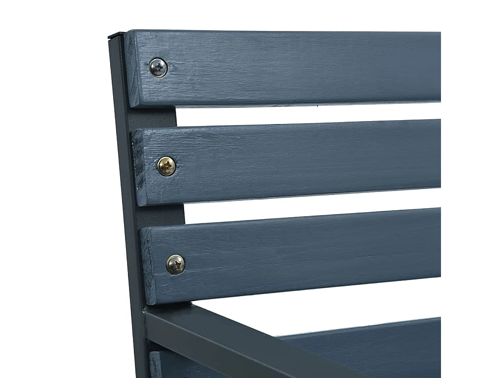 Chaises de jardin lot de 2 sapin massif acier enduit de poudre