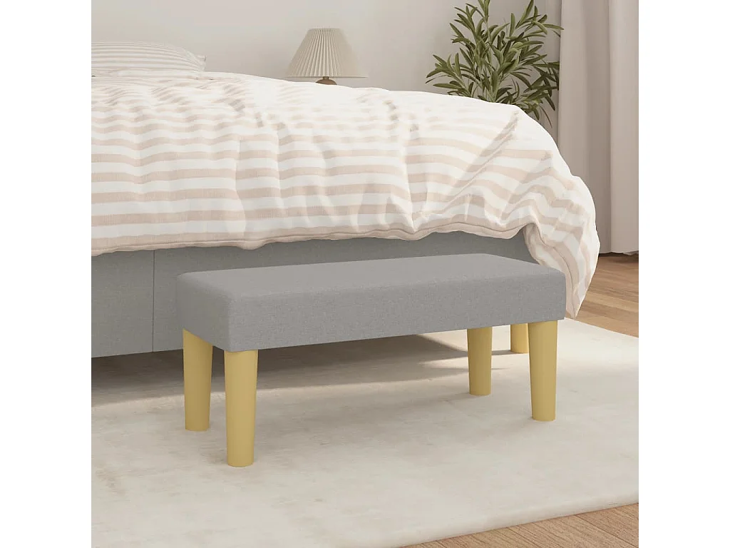 Banc Gris clair 70x30x30 cm Tissu