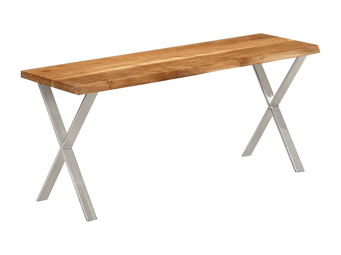 Banc avec bord vivant 105 cm bois d'acacia massif