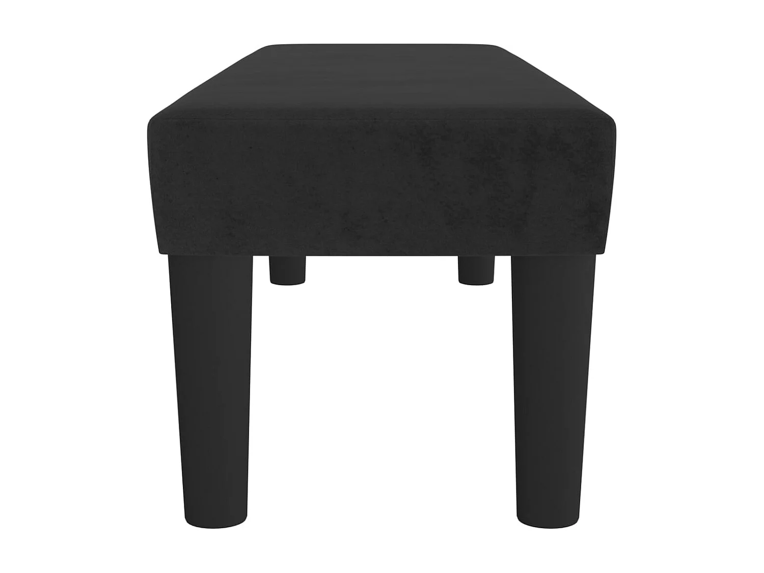 Panca Nera 100x30x30 cm Velluto