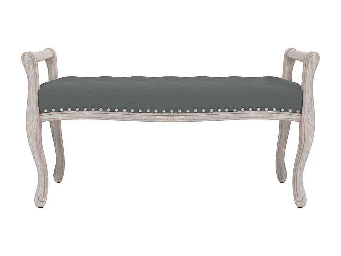 Panca Tessuto Grigio Scuro 110x45x60 cm