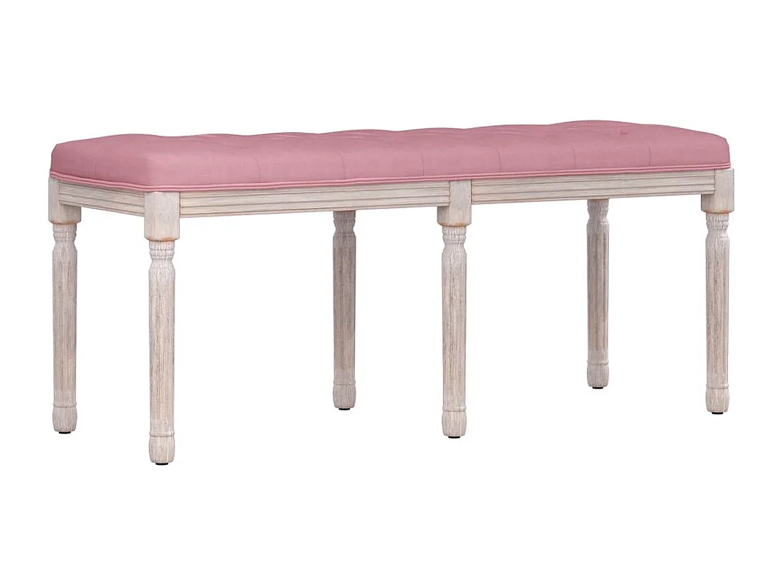 Banco Rosa 110x40x49 cm Terciopelo