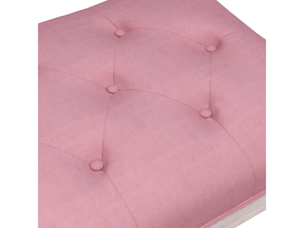 Banco Rosa 110x40x49 cm Terciopelo