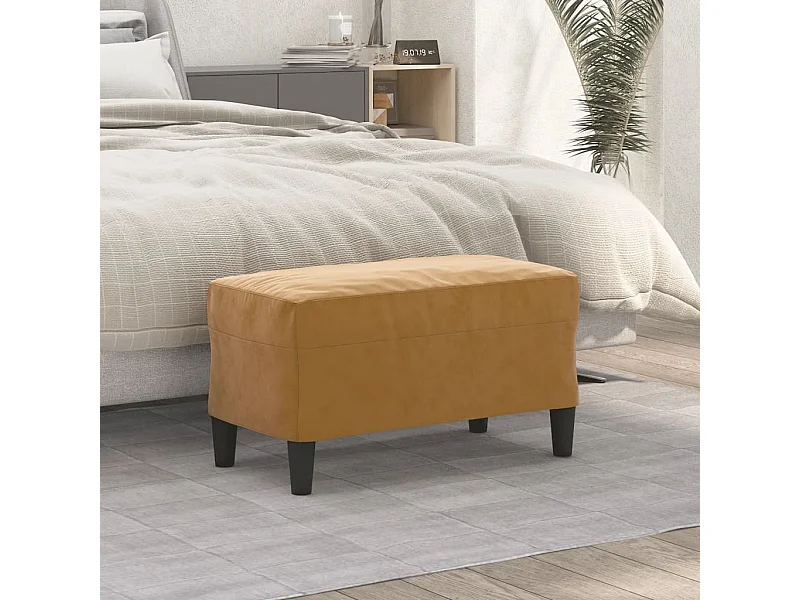 Banco Marrón 70x35x41 cm Terciopelo