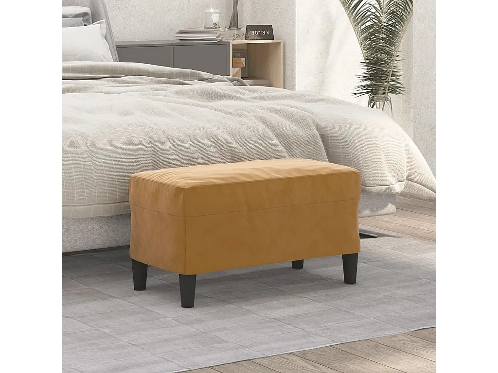 Banco Marrón 70x35x41 cm Terciopelo