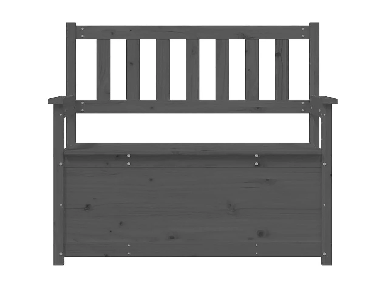 Banc Gris 112,5x51,5x96,5 cm Bois de pin massif