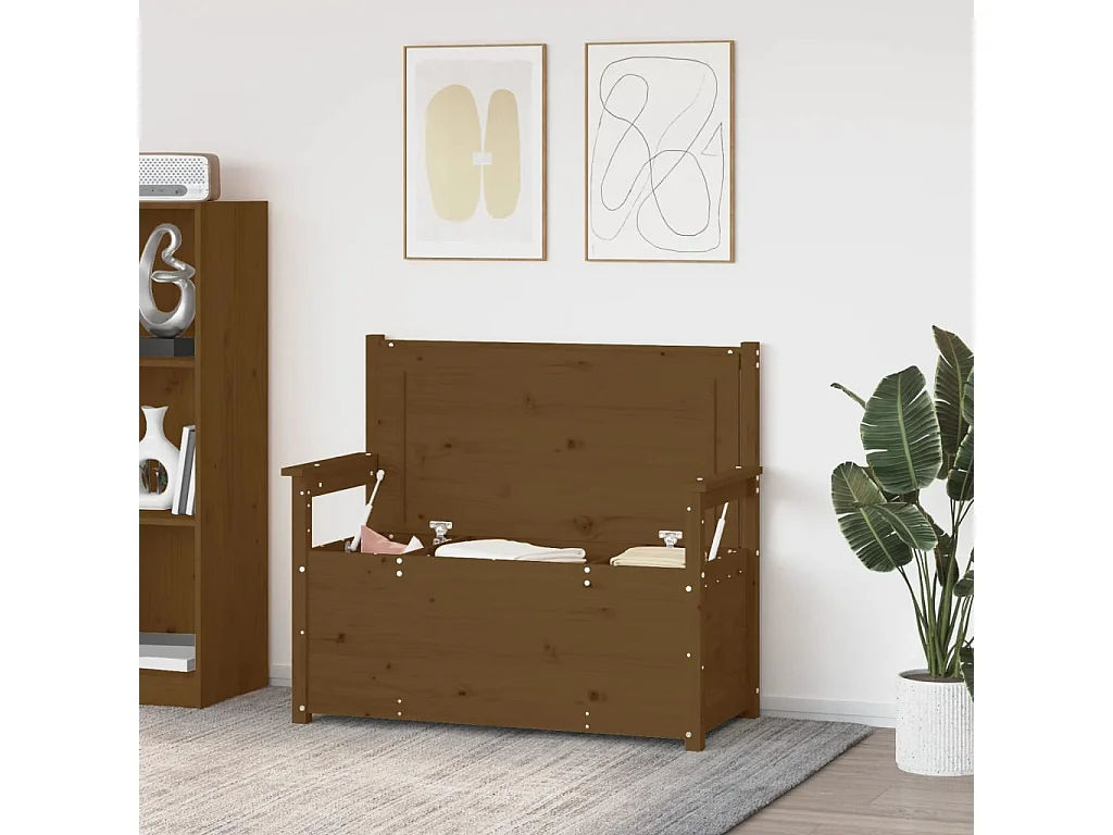 Banc Marron miel 112,5x51,5x96,5 cm Bois de pin massif