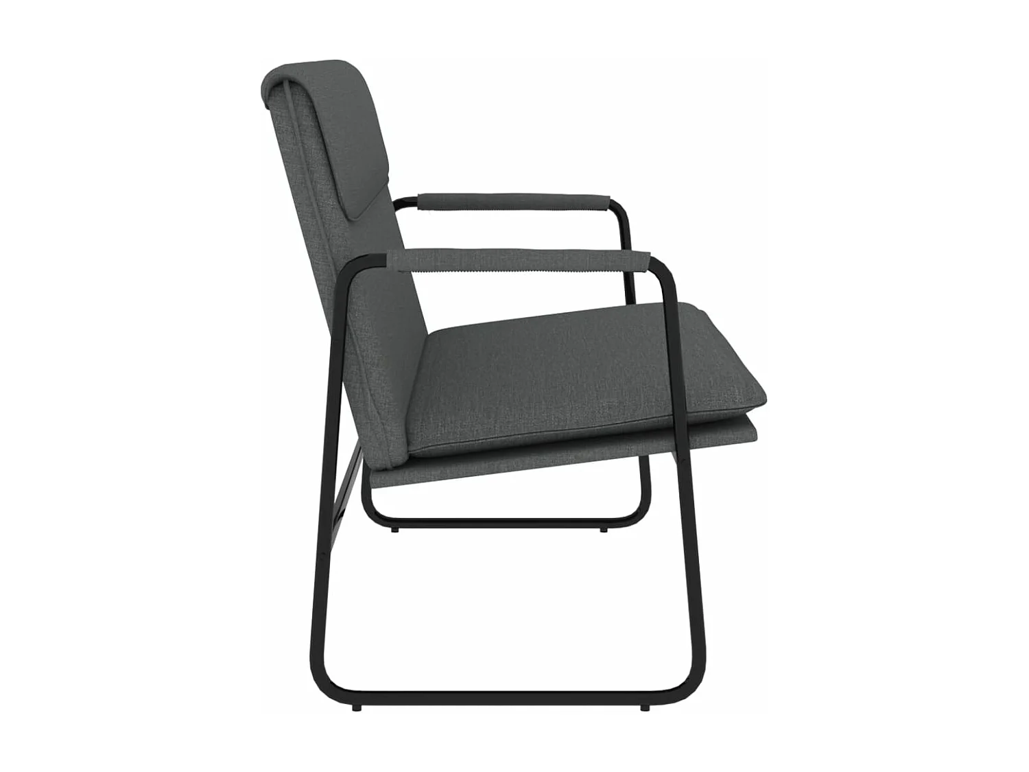 Banc Gris foncé 100x64x80 cm Tissu