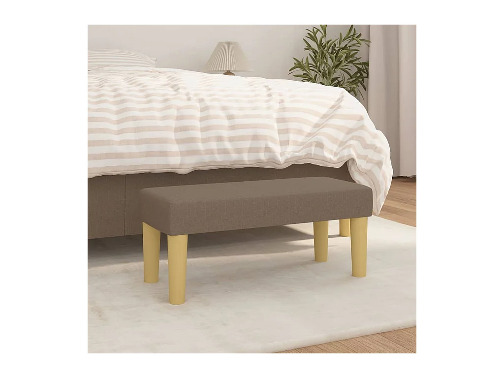 Banc Taupe 70x30x30 cm Tissu