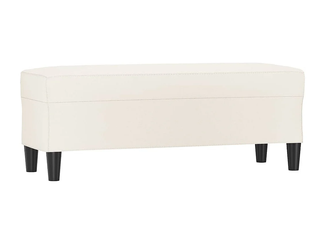 Banco color crema 100x35x41 cm Polipiel