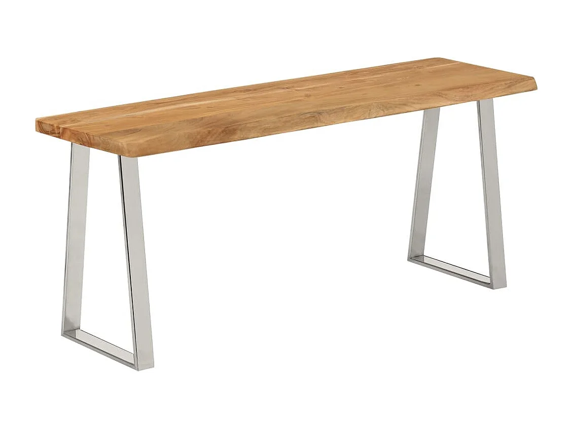 Banc avec bord vivant 105 cm bois d'acacia massif