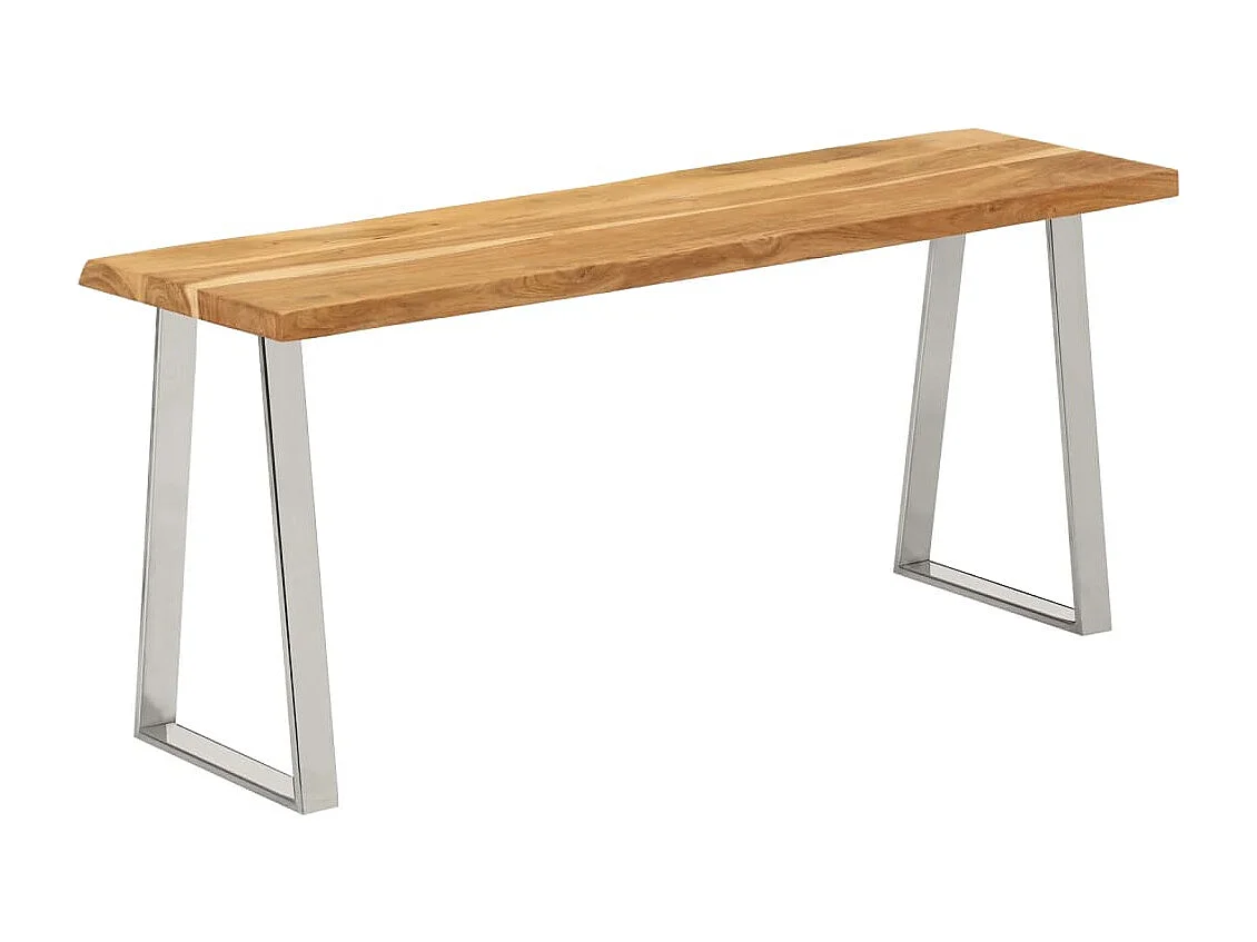 Banc avec bord vivant 105 cm bois d'acacia massif