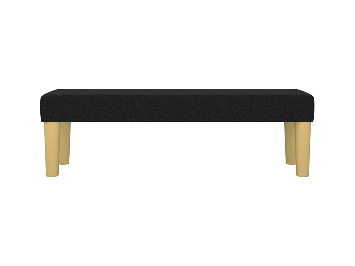 Panchina Nera 100x30x30 cm Tessuto