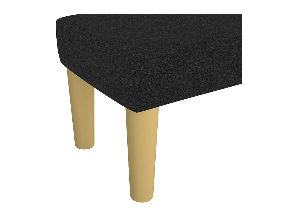 Panchina Nera 100x30x30 cm Tessuto