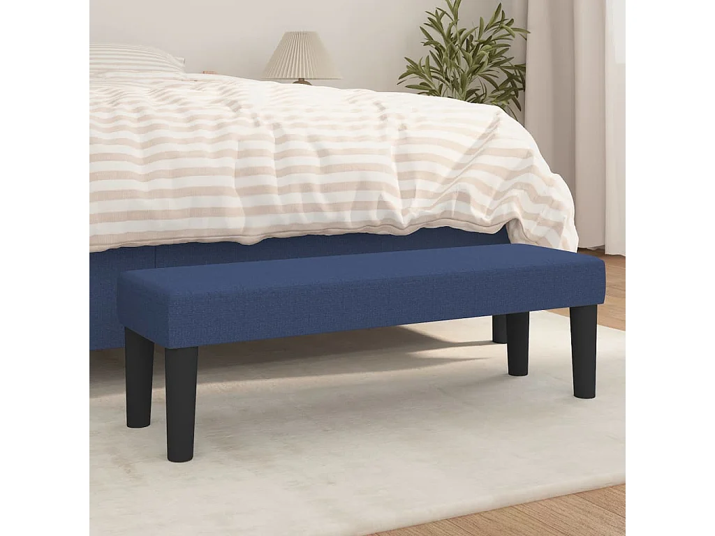 Banc Bleu 100x30x30 cm Tissu