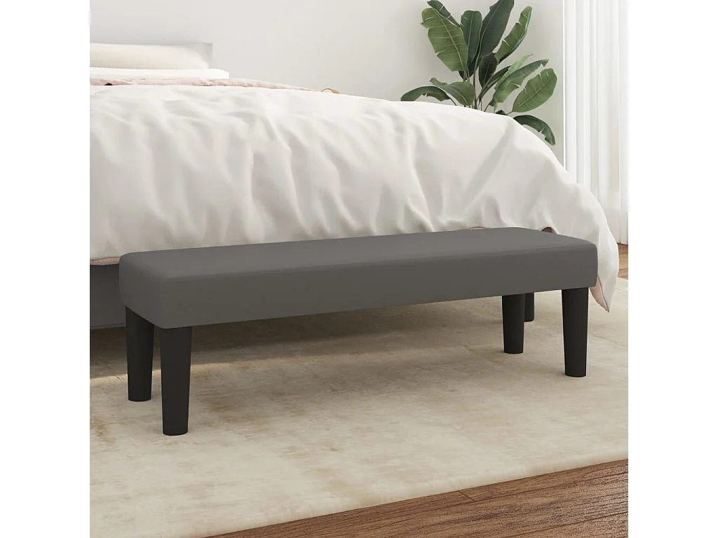 Banc Gris 100x30x30 cm Similicuir